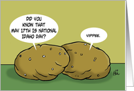 National Idaho Day Card With Two Cartoon Potatoes card