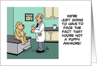 Blank Note Card With A Cartoon Of Doctor And Dog Patient card