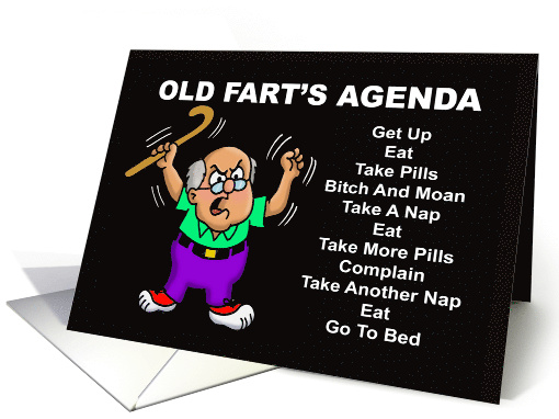Getting Older Birthday Card With Old Fart's Agenda card (1559788)