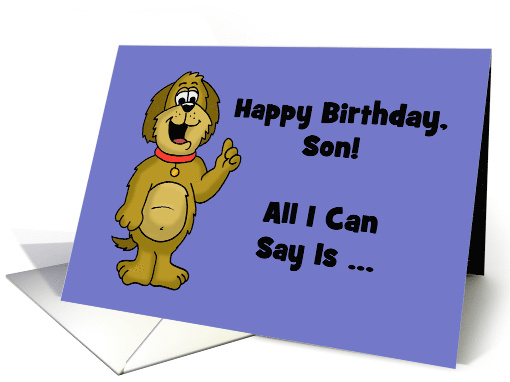 Humorous Adult Birthday Card For Son From Father Sperm Joke card