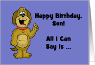 Humorous Adult Birthday Card For Son From Father Sperm Joke card