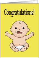Congratulations On Becoming Grandparents Card With Cartoon Baby card