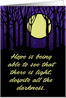 Recovery Encouragement Card Hope Is Being Able To See The Light card