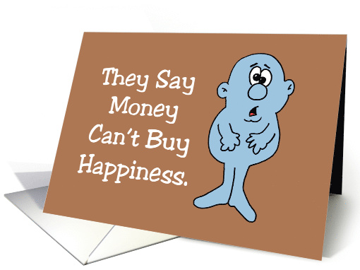 National Chocolate Ice Cream Day Card, Money Can't Buy Happiness card