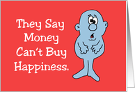 National Strawberry Ice Cream Day Card, Money Can’t Buy Happiness card
