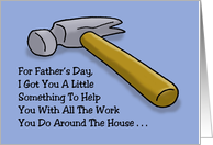 Father’s Day Card With Cartoon Hammer Work Around The House card
