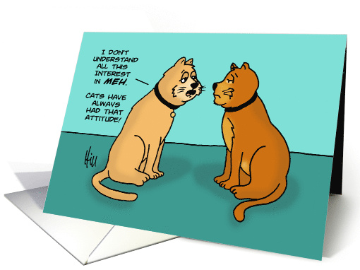 National Cat Day With Two Cartoon Cats Talking About... (1562676)