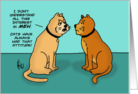 National Cat Day With Two Cartoon Cats Talking About Their Cat-itude card