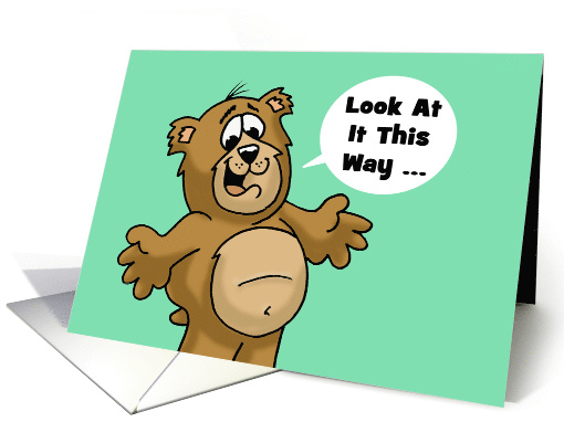 Fifty-Ninth Birthday Card With Cartoon Bear Look At It This Way card
