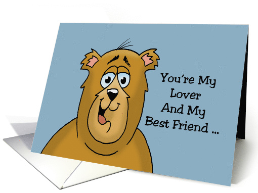 Adult Love, Romance Card With Cartoon Bear My Lover And... (1566336)