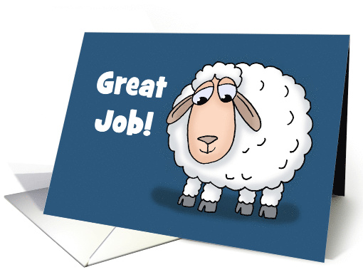 Congratulations On A Good GradesCard With Cartoon Sheep card (1567346)