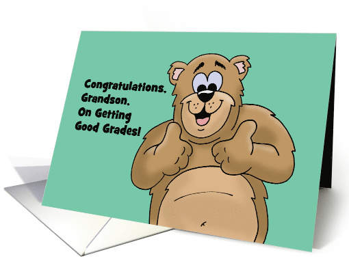Congratulations Card For Grandson Getting Good Grades card (1567960)