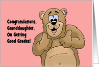 Congratulations Card For Granddaughter Getting Good Grades card
