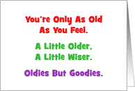 Getting Older Birthday Card With Cliche Age Sayings card