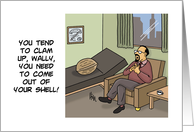 Humorous National Walnut Day Card With Walnut In Therapy card