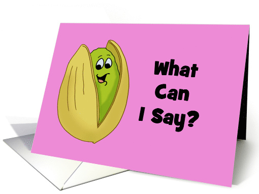 Cute Anniversary Card With A Pistachio Inside Cracked Open Shell card