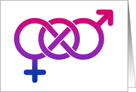 Bi Visibility Day Card With Bisexuality Logo In Red Blue Purple card