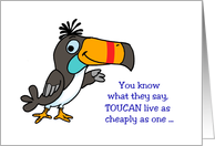 Congratulations On Your Engagement Card With Cartoon Toucan card