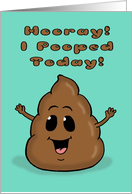Humorous Getting Older Birthday Card With Cartoon Poop Emoji card