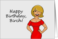 Humorous Adult Birthday Card Happy Birthday Birch Damn Autocorrect card