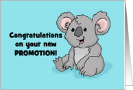Cute Congratulations On Promotion Card With Koala Bear card