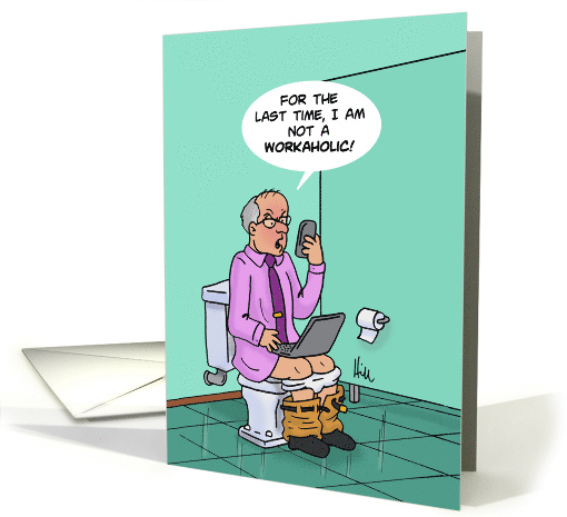 Funny Congratulations On Retirement Card With Man Multi Tasking card