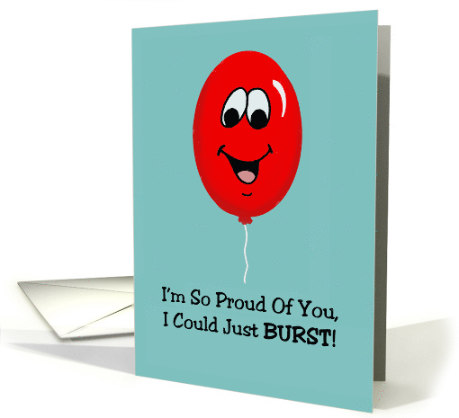 Kindergarten Graduation Card With A Red Balloon So Proud... (1572204)