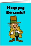 Birthday Card With Happy Drunk! Let’s Get Birthday card