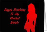 Adult Birthday Card For Best Friend Happy Birthday To My Bestest Bitch card