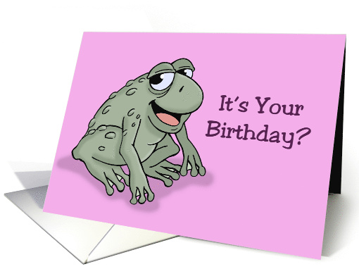 Cute Birthday Card With Cartoon Toad Toadally Awesome card (1572992)
