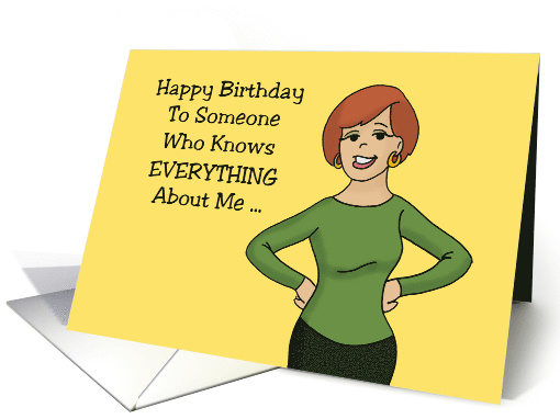 Birthday Card For Best Friend Knows Everything About Me card (1573084)