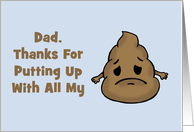 Adult Father’s Day Card For Dad Thanks For Putting Up With All My card