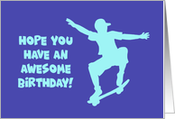 Birthday Card With Silhouette Of Skateboarder Awesome Birthday card