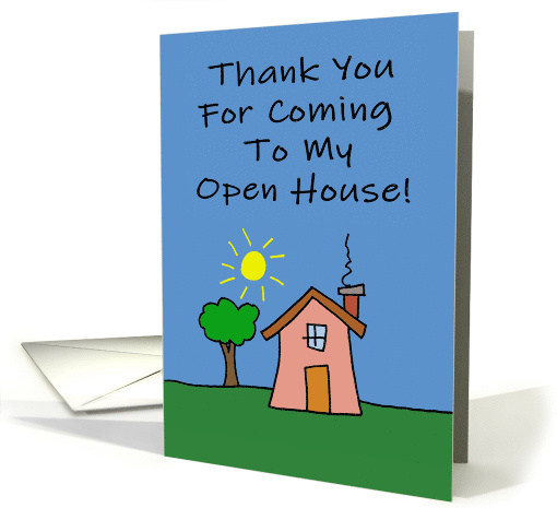 Real Estate Agent Card Thank You For Coming To Open House card