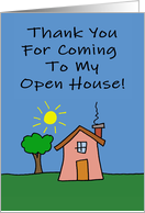 Real Estate Agent Card Thank You For Coming To Open House card