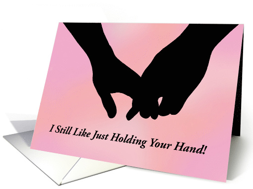 Anniversary Card With SIlhouette Of Hands Touching card (1575166)