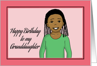 Birthday For Tween, Preteen African American Granddaughter card