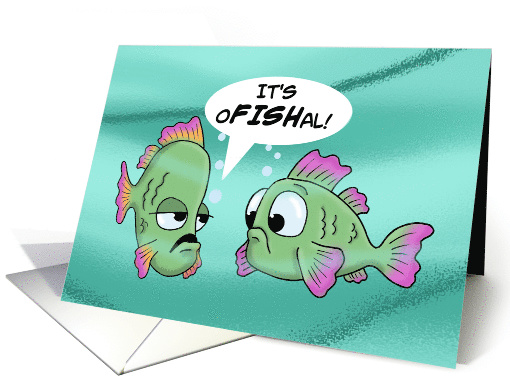Getting Older Birthday Card For Him With Cartoon Fish... (1576222)