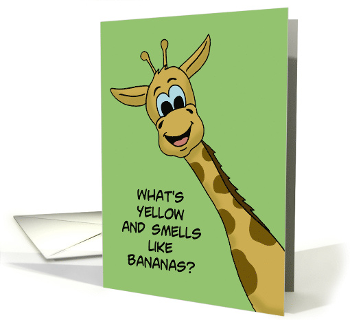 Kids Birthday Card With Giraffe And Kid Humor Joke card (1576236)