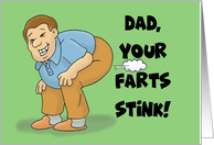 Birthday Card For Father, Dad, Your Farts Stink! card