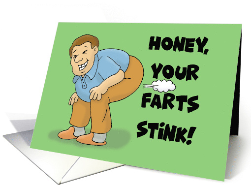 Anniversary Card For Husband, Honey, Your Farts Stink! card (1576380)