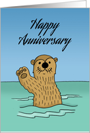 Cute Anniversary Card Happy Anniversary To My Significant Otter card