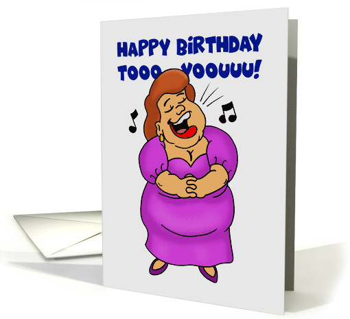 Humorous 50th Birthday Card With Overweight Woman Belting... (1578660)