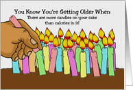 Blank Card You Know You’re Older When Your Cake Has More Candles card