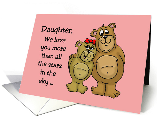 Daughter Birthday Card We Love You More Than All The... (1579028)