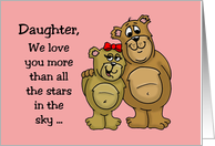 Daughter Birthday Card We Love You More Than All The Stars In The sky card