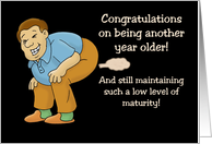 Rude Birthday Card Congratulations On Being Another Year Older card