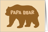 Cute Father’s Day Card With Bear Silhouette Papa Bear card