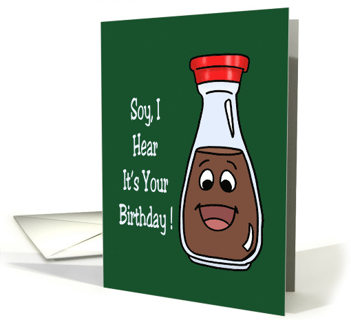 Humorous Birthday Card With Cartoon Soy Sauce Bottle card (1580402)