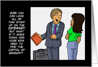National Salesperson Day Card With Cartoon About Encyclopedias card